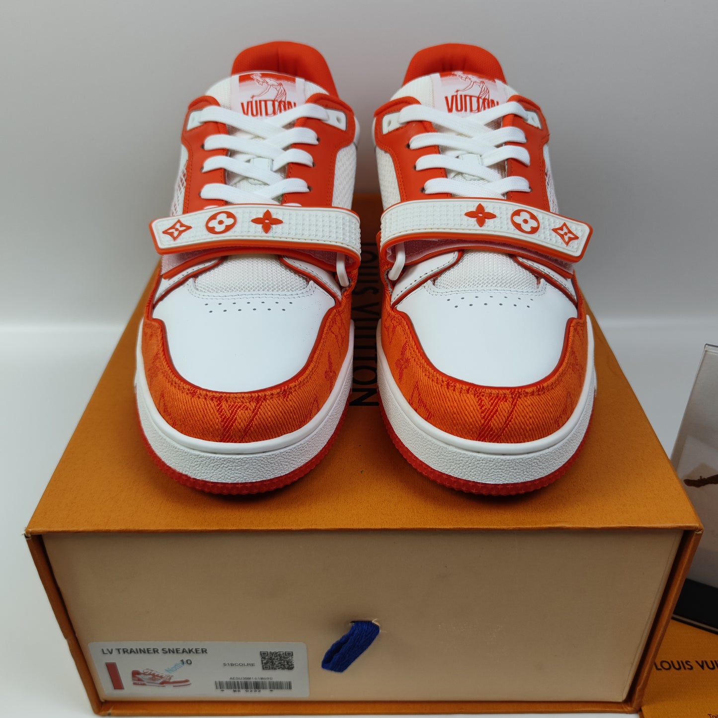 Louis Vuitton Trainer Monogram Denim Orange 1A9ZBI - Fashion Sneaker1818