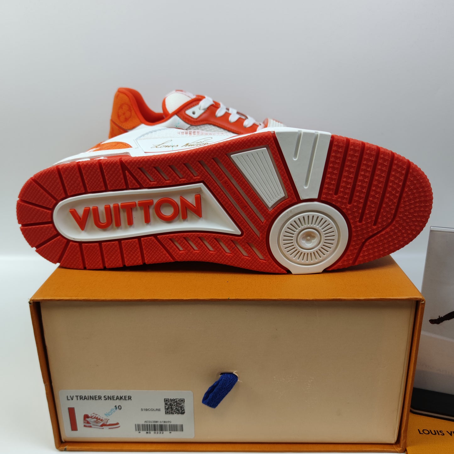 Louis Vuitton Trainer Monogram Denim Orange 1A9ZBI - Fashion Sneaker1818